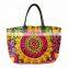 Indian Hand Made Cotton Suzani Embroidered Bags Yellow Ebroidery Matka Latest Shoulder Bag