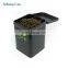 Luxury metal matte black tin cans