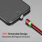 1M Magnetic Charge Cable , Micro USB Cable For iPhone XR XS Max X Magnet Charger USB Type C Cable LED Charging Wire Cord