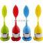 Wholesale Silicone & Stainless Steel Leaf Shape Tea Infuser / Tea Ball