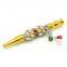 118mm Length metal smoking pipe with metal beads male cigarette holder female filter rod with penant