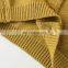 Mustard 100% cotton kids sweaters hand knit cardigans for young girls