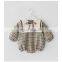 2020 spring New baby girl's long sleeve one-piece suit Plaid baby girl romper