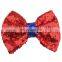 July 4th Glitter Sequin Bows 5inches Kids Girls DIY Large Metallic Hair Bow Big