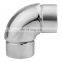 Handrail Fitting 90 Degree Round pipe Elbow Stainless Steel Connector And Cross Bar Holder