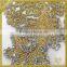 gold rhinestone beaded sequin applique for long dress FHA-076