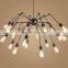 European Style Retro Flexible Metal Spider Shape Ceiling Lamp Bar Pendant Lighting