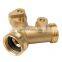 HX-3104 Solid Brass Body Backyard 2 Way Y Valve Garden Hose Connector Splitter Adapter