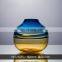 Wholesale Round Glass Vase Blue Yellow Color Terrarium Fashion Flower For Home Decoration Modern