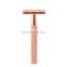 Beautiful Aluminum Alloy Handle Rose Gold Personal Care Face Body Women Safety Shaving Razor