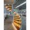 Modern brand new metal staircase LED light glass stairs staircase