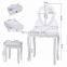 Bedroom furniture modern white  vanity makeup dressing table  for women