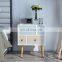 White 4 drawers Modern Night Stand Table