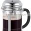 chrome metal french coffee press, practical coffee press maker,stainless steel glass coffee press