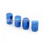 Blue Aluminum Tire Valve Stem Cover Caps - Set of 4