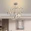 Modern Crystal Led Chandeliers For Dining Living Room Hall Bedroom Ceiling Trichromatic Pendant Lamps Golden Hanging Lights
