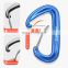 JRSGS Carabiner Clips Customize Logo Light Weight Wire Gate Aluminium Snap Hook Hammock Clip 12kN  S7802S S7801S