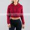 2022 New Arrival Black 100 Cotton Hoodie Crop Top Women Long Sleeve Clothing Custom Embroidered Winter Pullover XXXL French OEM