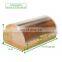 Bamboo Bread Box Acrylic Cover Kitchen Household Goods Organizer Storage Box Pantry Organizer Kitchen & Tabletop