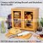 Kitchen Large Bamboo Bread Box For Kitchen Countertop Comes With Thick Bamboo Cutting Board And Stainless Steel Bread Knife