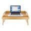 Bamboo Foldable Breakfast Table Bed Tray Table with Legs Bamboo Serving Trays with Handles