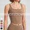 High Quality Quick Dry Waist Up Sport Top Gym Fitness Integrated Bra Women Backless Yoga Tank Top Shockproof Sports Bra