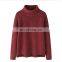 Autumn Winter 100% Cashmere Pullover Thick Turtleneck Ribbed Sweater Knitted Casual Style with Front Logo OEM Service Available