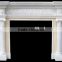 Indoor High Quality White Marble Stone Fireplace