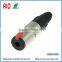 Professional locking 1 / 4 inch 6.35mm cable female jack connector for secure in-line connections like Neutrik NJ3FC6