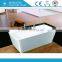 High Grade Freestanding Oval Acrylic Modern Solid Surface White Bathtub In Bathroom Made In Foshan