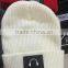 MUSIC Earphone Leather Applique Embroidery Beanie Cap for Man Women