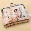 Top Leather Character Small Wallet Girls Change Pocket
