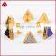 Natural 12mm triangle drusy druzy stone jewelry stud earrings