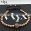 2016 Hot sales stainless steel unisex adjustable friendship beads bracelet