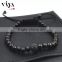 2016 Latest Shamballa Inspired Bracelet Unisex Black steel Beads 10mm jewelry