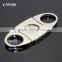 Pocket Portable Oval Cigar Scissors High Quality Silver Stainless Steel Double Blade Knife Super Sharp Metal Cigar Cutter