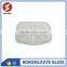 white crystal clear glass lampshade