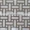 Basketwave Marble mosaic Tiles(Pure White+Timber Grey Marble)