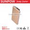 sunpow 12v 6000mah luxury gold color Car Emergency power supply multifunction jump starter