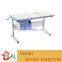 high quality melamine top metal frame wooden kids study writing table children drawing adjustable desk