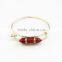 Amethyst, Ruby ,Rose Quartz Charms Adjustable Cuff Bracelets