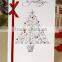2016 Attractive and durable with red ribbon line different style of Chirstmas card