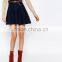 Women's Stretch High Waist Skirt Plain Skater Flared Pleated Sexy Mini Skirt