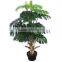 good looking 3 trunks artificial palm tree, real touch palm leaf