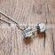 Gym Weight lifting body building jewelry stainless steel Dumbbell Pendant necklace                        
                                                                                Supplier's Choice