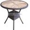 wood table top outdoor wicker table