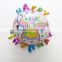 18inch helium foil animal cow printed happy birthday balloon