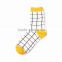 classic check pattern mens calf socks two color pack