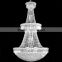 Silver large cheap crystal chandelier, k9 big chandelier with chrome finish, event lighting item-6038
