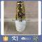 Gold electroplated stoneware ceramic vase modern